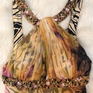 Multi-Print Evening Gown